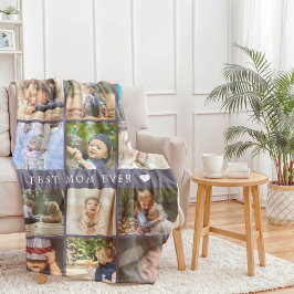 Keepsake 最高の Mom Ever Photo Collage Mothers Day フリースブランケット