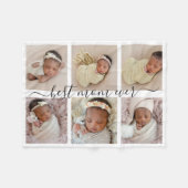 Keepsake 最高の Mom Ever Photo Collage Mothers Day フリースブランケット (正面(横))