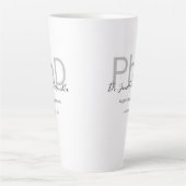 Keepsake Black Gray Name PhD Gradation カフェラテマグ (正面)