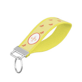 Keepsake Butterfly Pattern Name モダン Monogram リストバンドキーホルダー