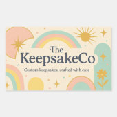 Keepsake Co.のロゴ 長方形シール (正面)