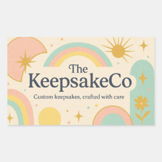 Keepsake Co.のロゴ 長方形シール