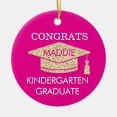 Keepsake! Congrats Kindergarten Grad セラミックオーナメント (正面)