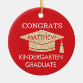 Keepsake! Congrats Kindergarten Grad セラミックオーナメント (正面)