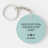 Keepsake Dog悔やみや弔慰ことわざペット写真 キーホルダー (正面)