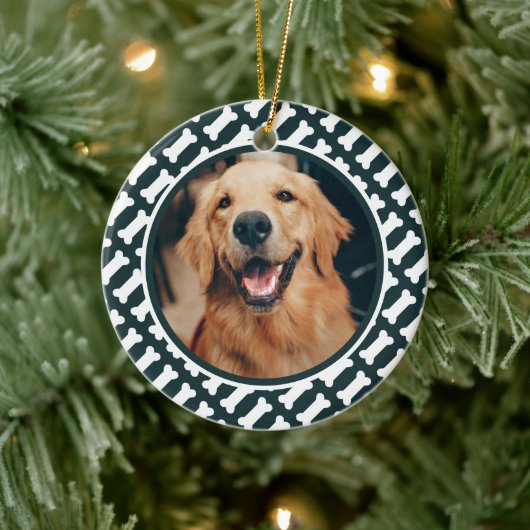 Keepsake Dog Photo Christmas Tree Ornament セラミックオーナメント (ツリー)