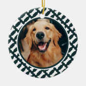 Keepsake Dog Photo Christmas Tree Ornament セラミックオーナメント (正面)