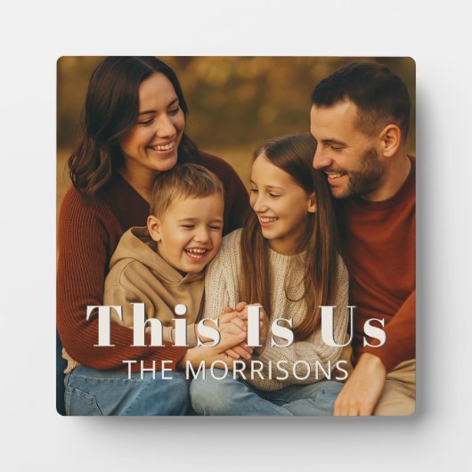 Keepsake Familyパーソナライズされた Photo This is Us フォトプラーク (正面)