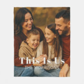 Keepsake Familyパーソナライズされた Photo This is Us フリースブランケット (正面)