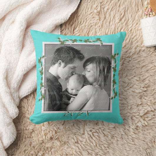 Keepsake Family新生児Newlyweds写真 クッション (ブランケット)