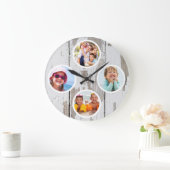 Keepsake Family 数々の Photo（キープスァークファミリーの写真） ラージ壁時計 (ホーム)