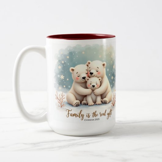 Keepsake Family is the Real Gift Coffee Mug ツートーンマグカップ (左)