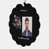 Keepsake Memorial Motocross Motorcycle Racing オーナメントカード (左)