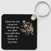 Keepsake Memorial Motocross Motorcycle Racing キーホルダー (裏面)