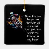 Keepsake  Memorial Motocross Motorcycle Racing セラミックオーナメント (裏面)