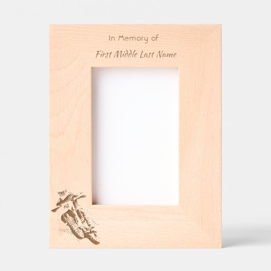 Keepsake Memorial Motocross Motorcycle Racing レーザー彫刻フレーム (正面)