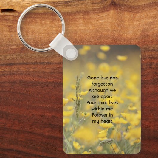 Keepsake Memorial Photo Barn Owl Bird キーホルダー (正面)