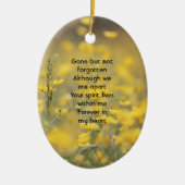 Keepsake Memorial Photo Barn Owl Bird  セラミックオーナメント (正面)