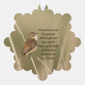 Keepsake Memorial Photo Bird Garden Nature  オーナメントカード (裏面)