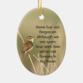 Keepsake Memorial Photo Bird Garden Nature  セラミックオーナメント (裏面)