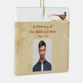 Keepsake Memorial Photo Invite Pheasant Bird Art セラミックオーナメント (右)