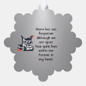 Keepsake Memorial Semi-Truck Tractor-trailer オーナメントカード (裏面)