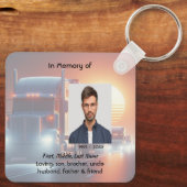 Keepsake Memorial Semi-Truck Tractor-trailer  キーホルダー (裏面)