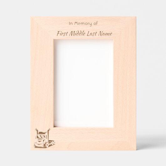 Keepsake Memorial Semi-Truck Tractor-trailer レーザー彫刻フレーム (正面)