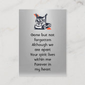 Keepsake Memorial Semi-Truck Tractor-trailer 名刺 (裏面)