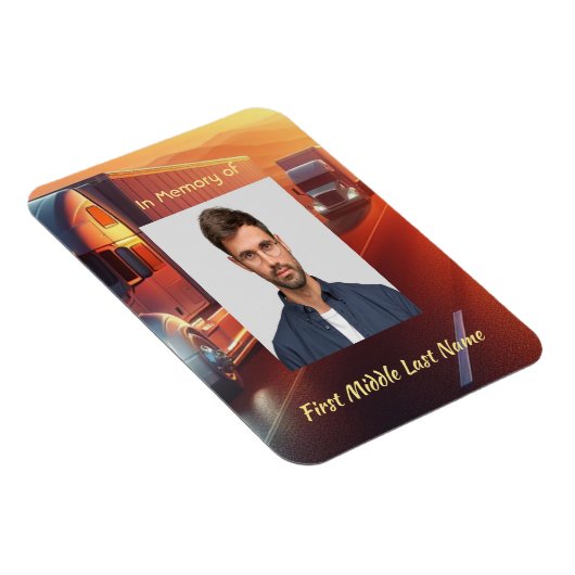 Keepsake Memorial SemiTruck Tractor-trailer マグネット (右側)