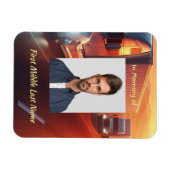 Keepsake Memorial  SemiTruck Tractor-trailer  マグネット (横)