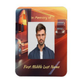 Keepsake Memorial SemiTruck Tractor-trailer マグネット (縦)