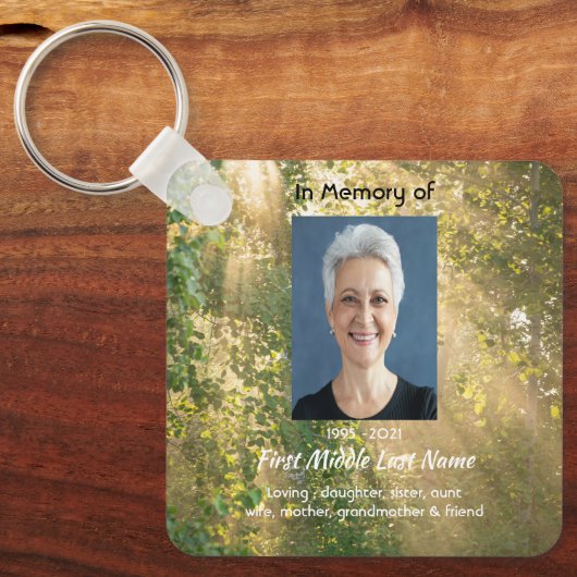 Keepsake  Memorial Sunshine Golden Forest キーホルダー (正面)