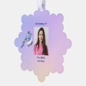 Keepsake Memorial Watercolor Bluejay Garden オーナメントカード (左)