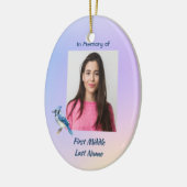 Keepsake Memorial Watercolor Bluejay Garden セラミックオーナメント (左)