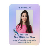 Keepsake Memorial Watercolor Bluejay Garden  マグネット (縦)