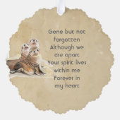 Keepsake Memorial Watercolor Seals Animals オーナメントカード (裏面)