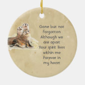 Keepsake Memorial  Watercolor Seals Animals セラミックオーナメント (裏面)