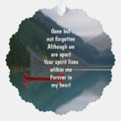 Keepsake Memorial Wilderness Lake Canoe オーナメントカード (裏面)