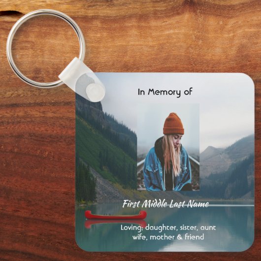 Keepsake Memorial Wilderness Lake Canoe キーホルダー (正面)