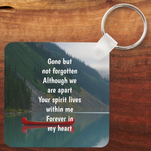 Keepsake Memorial Wilderness Lake Canoe キーホルダー (裏面)