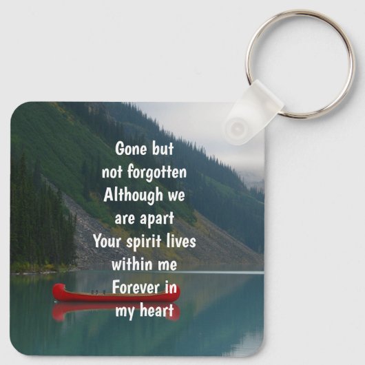 Keepsake Memorial Wilderness Lake Canoe キーホルダー (裏面)