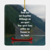 Keepsake Memorial Wilderness Lake Canoe セラミックオーナメント (裏面)