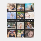 Keepsake Momおばあちゃんの写真コラージュ フリースブランケット (正面)