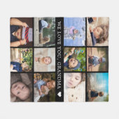 Keepsake Momおばあちゃんの写真コラージュ フリースブランケット (正面(横))