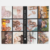 Keepsake Momおばあちゃんの写真コラージュ フリースブランケット (正面(横))