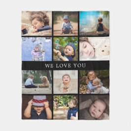 Keepsake Momおばあちゃん12写真Mothers Day Medium フリースブランケット