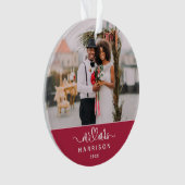 Keepsake Most Wonderful Time 結婚's Photo オーナメント (正面)