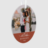 Keepsake Most Wonderful Time 結婚's Photo オーナメント (正面)