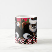 Keepsake Mug: Black 芸術的 Santa Collection コーヒーマグカップ (中央)
